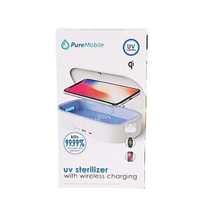 Pure Mobile UV Sterilizer W USB Charging For Phone Kills 99% of Viruses Bacteria